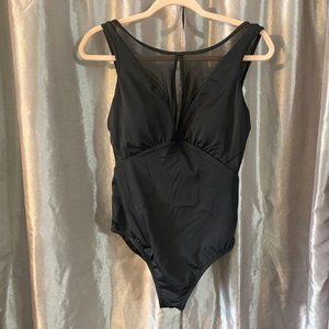 Time & True, Large, Black one piece swim suit